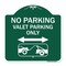 Signmission No Parking Valet Parking W/ Bidirectional Arrow & Car Tow Graphic Alum, 18" x 18", GW-1818-23646 A-DES-GW-1818-23646 - alternate 1